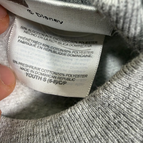 Disneyland Sweatshirt Youth Small Gray Mickey Mouse Crewneck Pullover Vintage - Picture 3 of 6